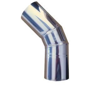 45° Edelstahl-Bogen für Rauchrohre