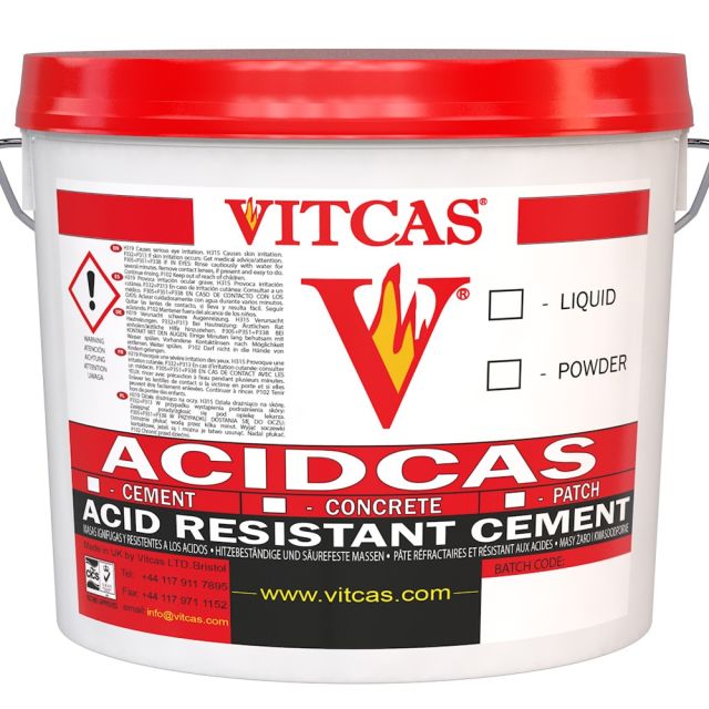 Säurebeständiger Mörtel 1400°C (25kg+Flüssigkeit) - VITCAS