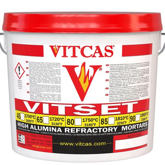 Vitset 90- Feuerfester Mörtel Fertiggemisch - 1860°C - VITCAS
